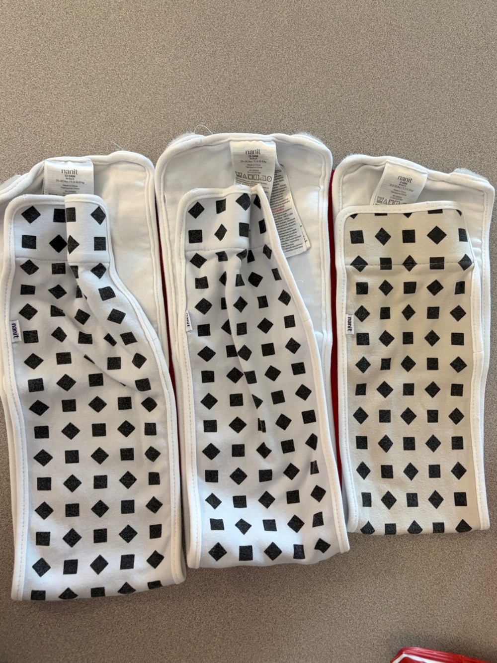 Nanit Breathing Bands - 12-24 months (2) & 3-12 month (1)